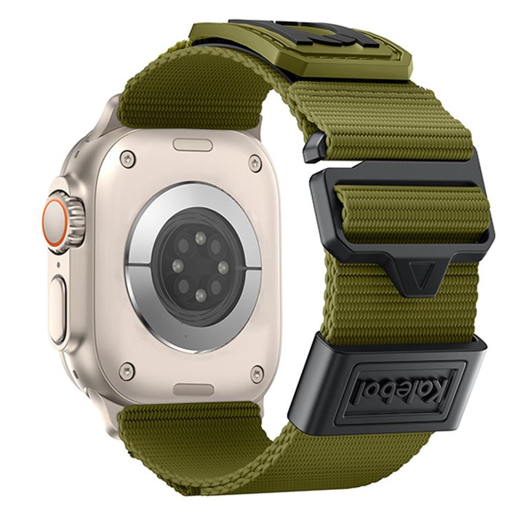 For Apple Watch 42mm / 41mm / 40mm / 38mm Kalebol Braided Nylon Sport Watch Band(Army Green) - free shipping - PMC TechLife - Order now!