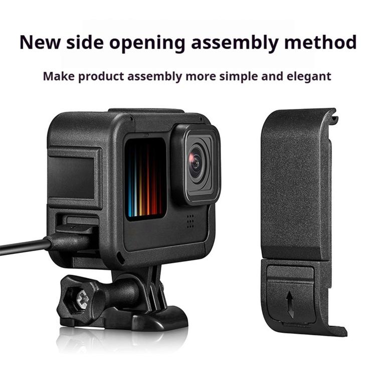 For GoPro HERO13 Black / HERO12 Black Dual Cold Shoes Frame Expansion PA Cage with Side Interface Cover - free shipping - PMC TechLife - Order now!