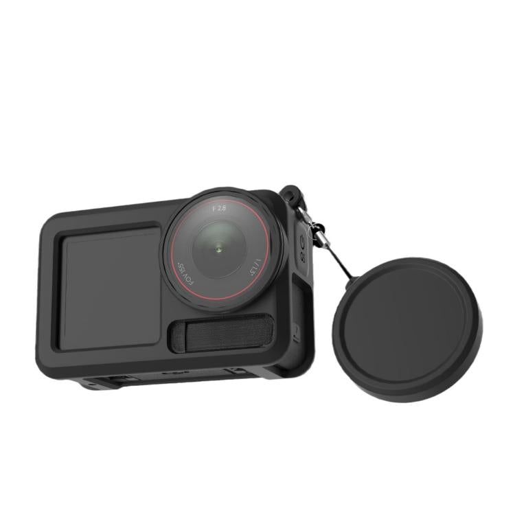 For DJI Action 5 Pro / 4 / 3 Soft Silicone Shockproof Protective Case Cover with Lens Cap(Black) - free shipping - PMC TechLife - Order now!