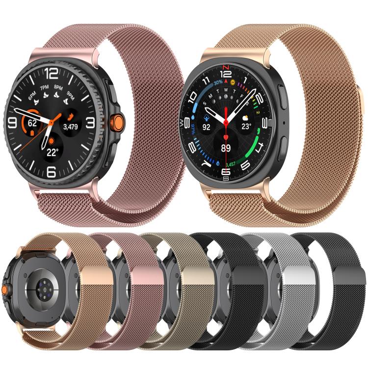 For Samsung Galaxy Watch8 / Watch8 Classic Milan Magnetic Stainless Steel Watch Band(Titanium Gray) - free shipping - PMC TechLife - Order now!