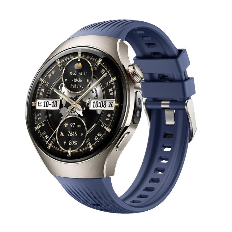 For Huawei Watch 5 46mm Vertical Silicone Watch Band(Raw Blue) - free shipping - PMC TechLife - Order now!