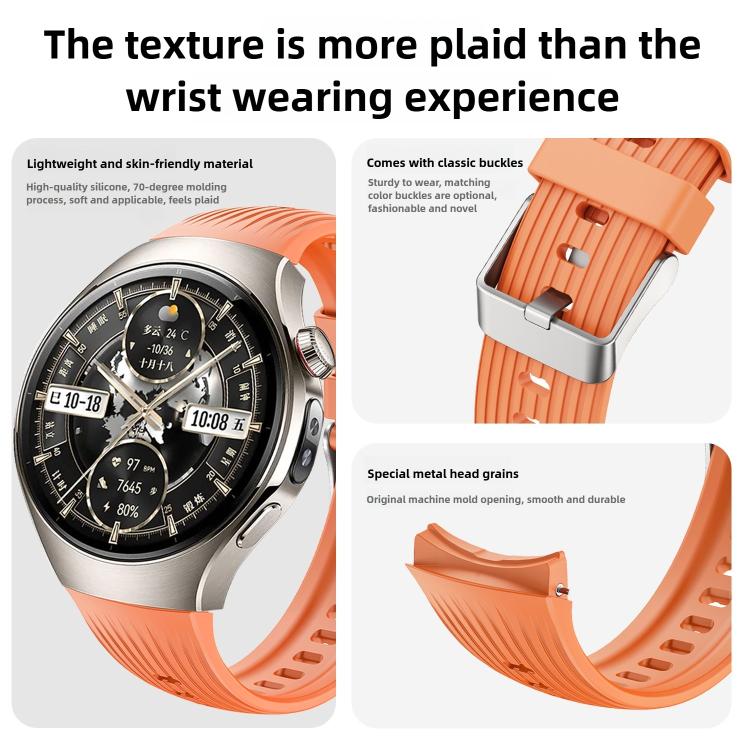For Huawei Watch 5 42mm Vertical Silicone Watch Band(Light Purple) - free shipping - PMC TechLife - Order now!