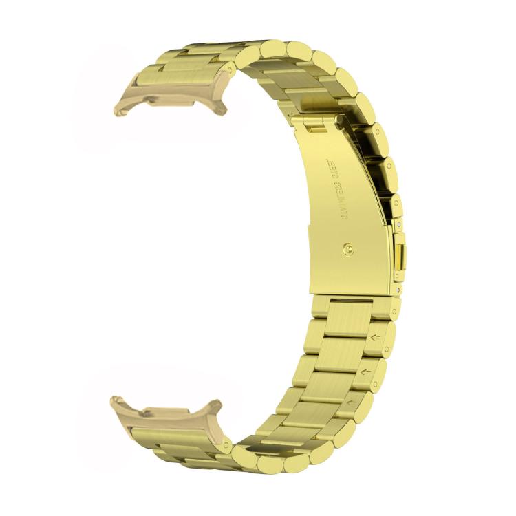 For Samsung Galaxy Watch 8 40 / 44mm Three Beads Stainless Steel Watch Band with Removal Tool(Gold) - free shipping - PMC TechLife - Order now!