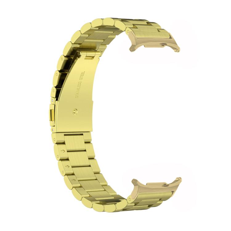 For Samsung Galaxy Watch 8 40 / 44mm Three Beads Stainless Steel Watch Band with Removal Tool(Gold) - free shipping - PMC TechLife - Order now!