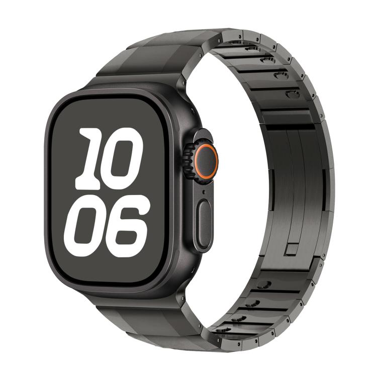 For Apple Watch 46mm / 49mm / 45mm / 44mm Curved Side Detachable Stainless Steel Watch Band(Titanium Gray) - free shipping - PMC TechLife - Order now!
