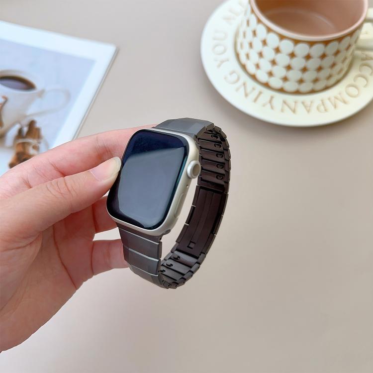 For Apple Watch 46mm / 49mm / 45mm / 44mm Curved Side Detachable Stainless Steel Watch Band(Titanium Gray) - free shipping - PMC TechLife - Order now!