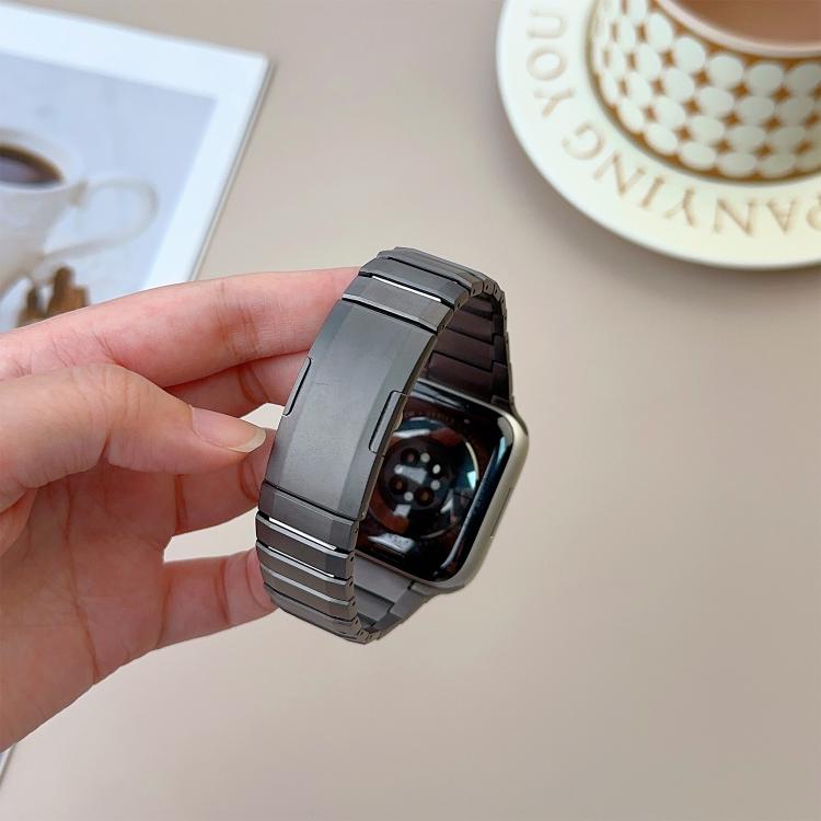 For Apple Watch 46mm / 49mm / 45mm / 44mm Curved Side Detachable Stainless Steel Watch Band(Titanium Gray) - free shipping - PMC TechLife - Order now!