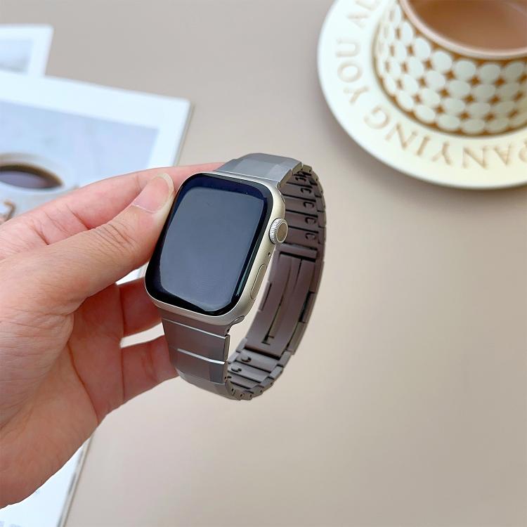 For Apple Watch 42mm / 41mm / 40mm / 38mm Curved Side Detachable Stainless Steel Watch Band(Titanium) - free shipping - PMC TechLife - Order now!