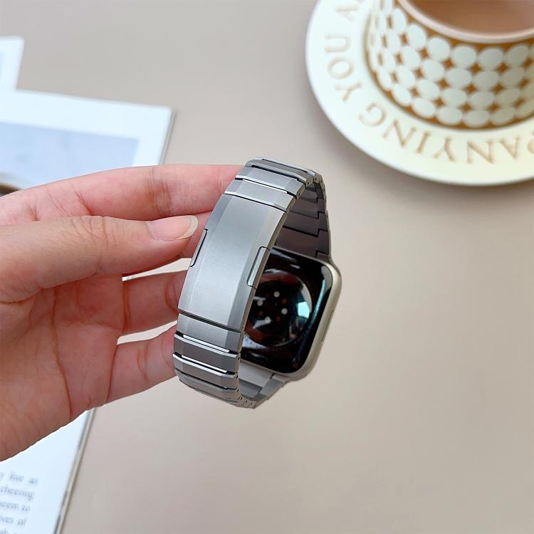 For Apple Watch 42mm / 41mm / 40mm / 38mm Curved Side Detachable Stainless Steel Watch Band(Titanium) - free shipping - PMC TechLife - Order now!