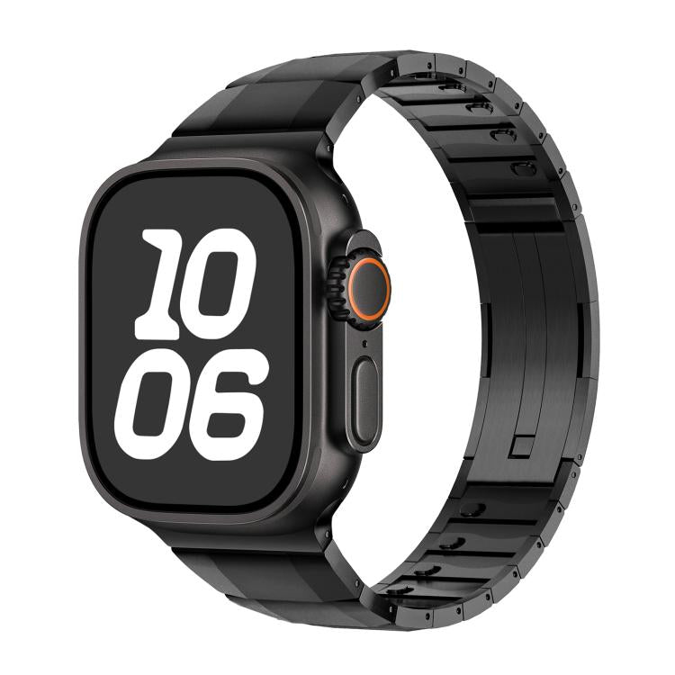 For Apple Watch 42mm / 41mm / 40mm / 38mm Curved Side Detachable Stainless Steel Watch Band(Black) - free shipping - PMC TechLife - Order now!