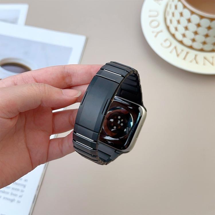 For Apple Watch 42mm / 41mm / 40mm / 38mm Curved Side Detachable Stainless Steel Watch Band(Black) - free shipping - PMC TechLife - Order now!