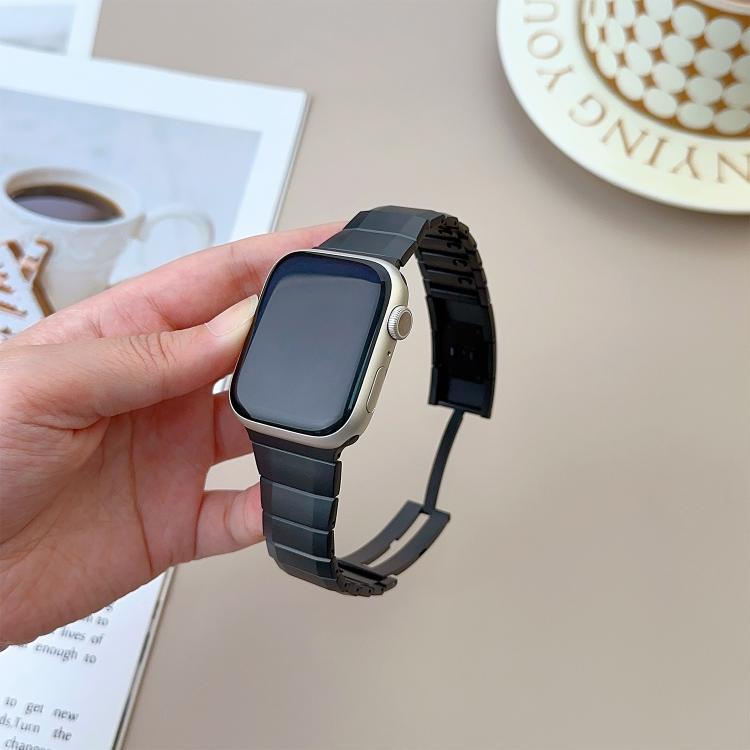 For Apple Watch 42mm / 41mm / 40mm / 38mm Curved Side Detachable Stainless Steel Watch Band(Black) - free shipping - PMC TechLife - Order now!