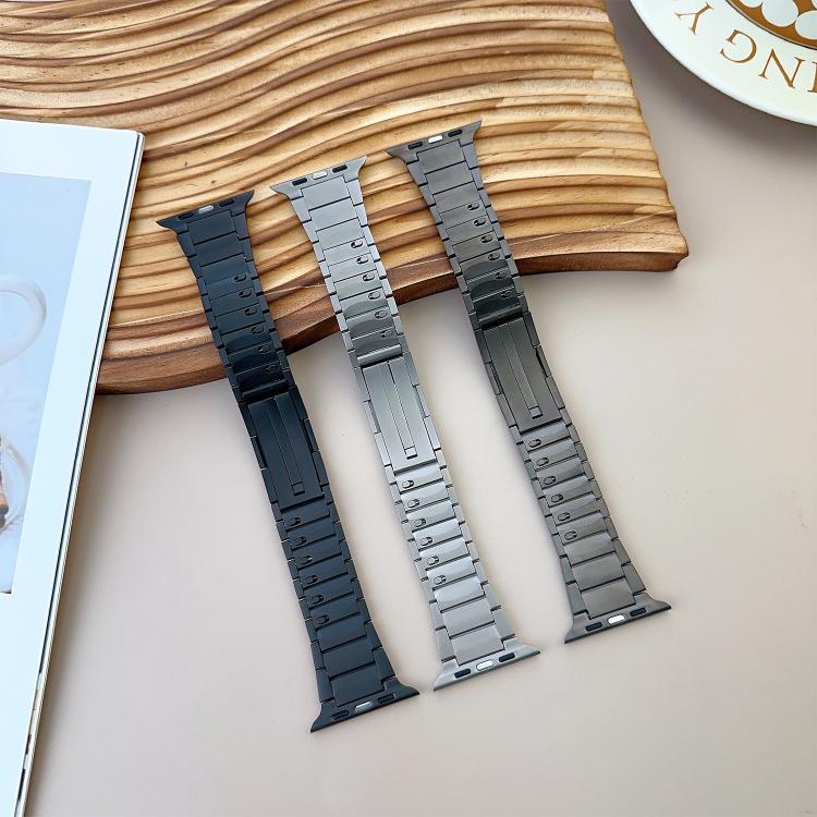 For Apple Watch 46mm / 49mm / 45mm / 44mm Curved Side Detachable Stainless Steel Watch Band(Black) - free shipping - PMC TechLife - Order now!