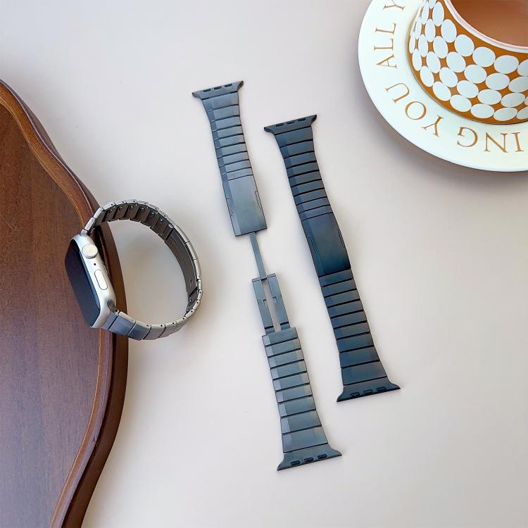 For Apple Watch 42mm / 41mm / 40mm / 38mm Curved Side Detachable Stainless Steel Watch Band(Titanium) - free shipping - PMC TechLife - Order now!