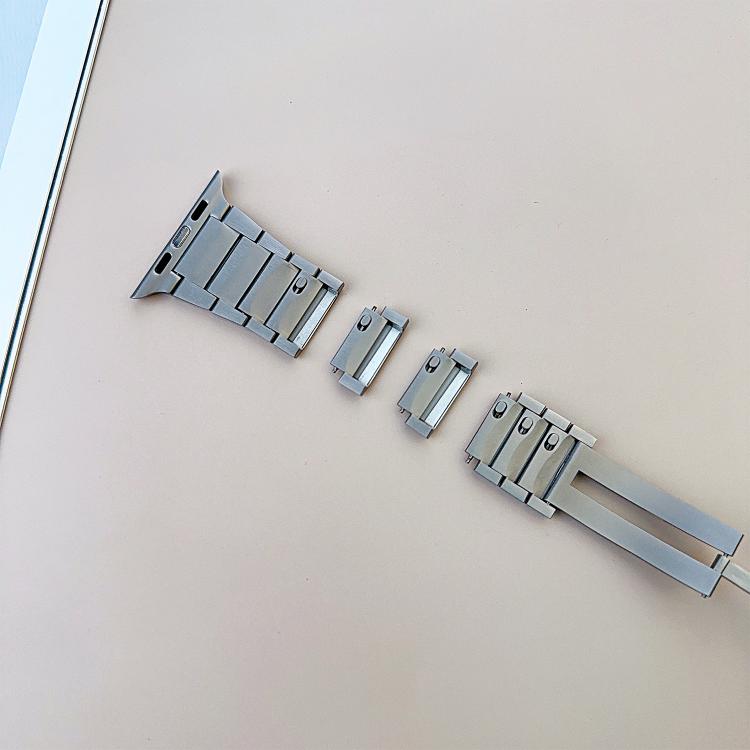 For Apple Watch 42mm / 41mm / 40mm / 38mm Curved Side Detachable Stainless Steel Watch Band(Titanium) - free shipping - PMC TechLife - Order now!