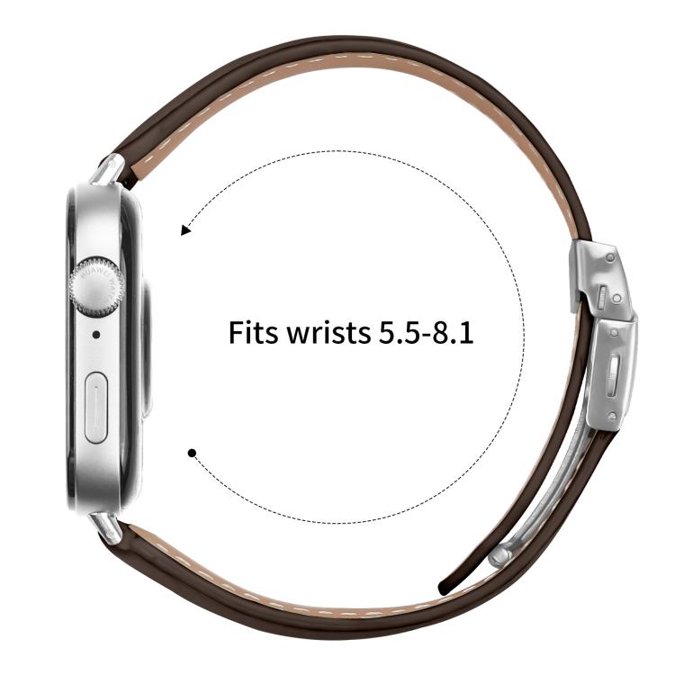 For Huawei Watch Fit 4 / Fit 4 Pro / Fit 3 Lychee Texture Silver Turtle Back Buckle Leather Watch Band(Coffee Color) - free shipping - PMC TechLife - Order now!