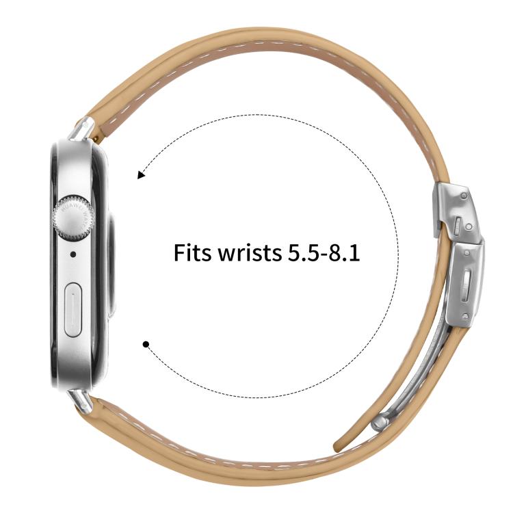 For Huawei Watch Fit 4 / Fit 4 Pro / Fit 3 Lychee Texture Silver Turtle Back Buckle Leather Watch Band(Camel) - free shipping - PMC TechLife - Order now!