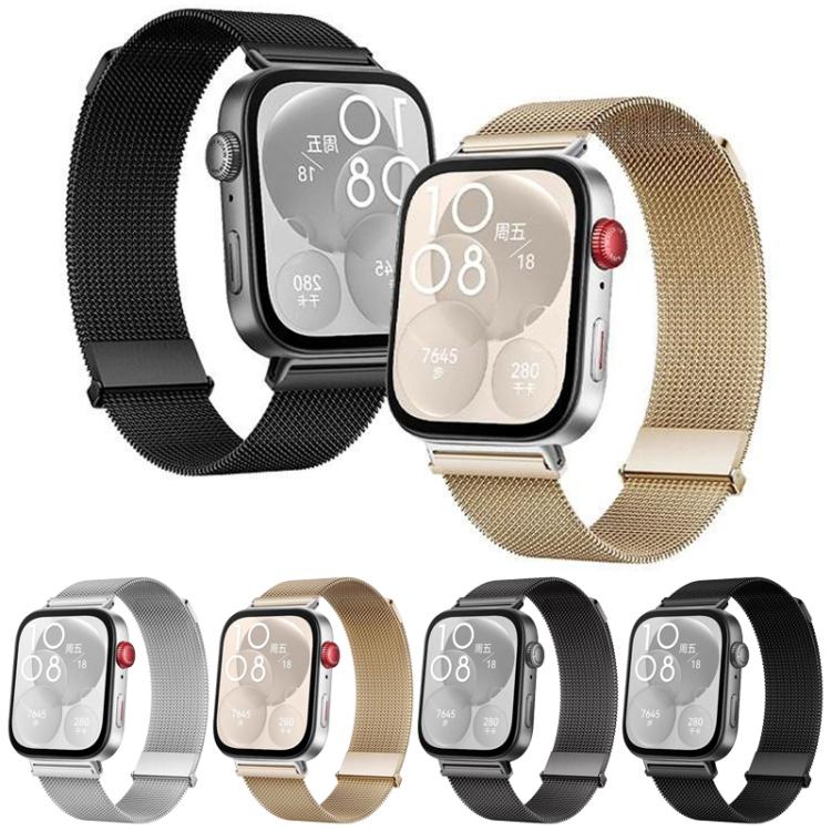 For Huawei Watch Fit 4 Pro / Fit 4 / Fit 3 Milanese Magnetic Metal Watch Band(Gold) - free shipping - PMC TechLife - Order now!
