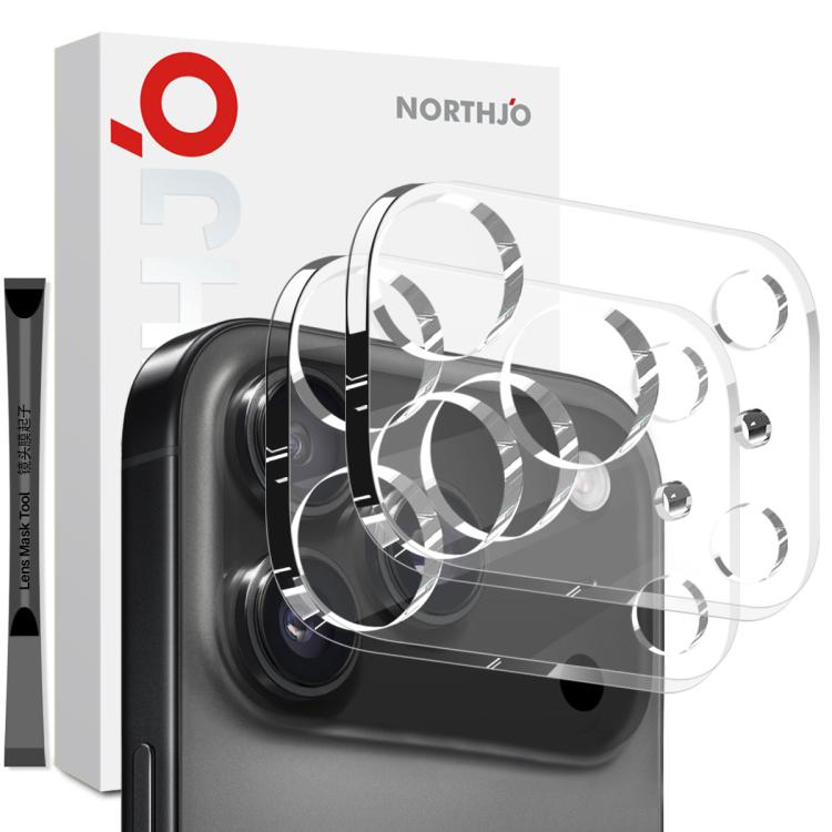 For iPhone 17 Pro Max 2pcs NORTHJO Camera Lens Protector 3D HD Tempered Glass Film(Clear) - iPhone 17 Pro Max Tempered Glass by NORTHJO | Online Shopping South Africa | PMC TechLife | Buy Now Pay Later Mobicred