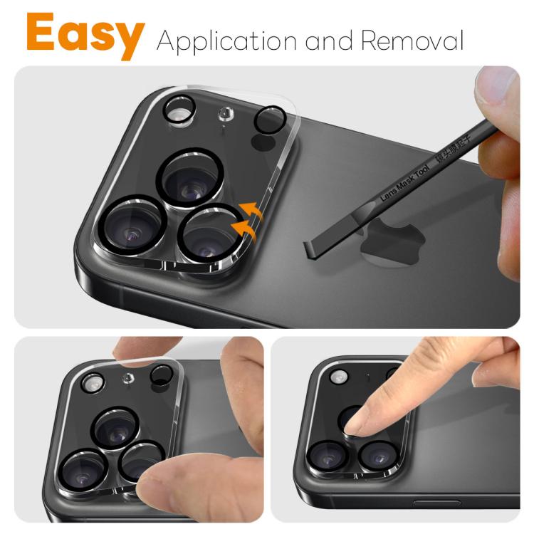 For iPhone 17 Pro 2pcs NORTHJO Camera Lens Protector 3D Night Shot Tempered Glass Film(Black) - iPhone 17 Pro Tempered Glass by NORTHJO | Online Shopping South Africa | PMC TechLife | Buy Now Pay Later Mobicred