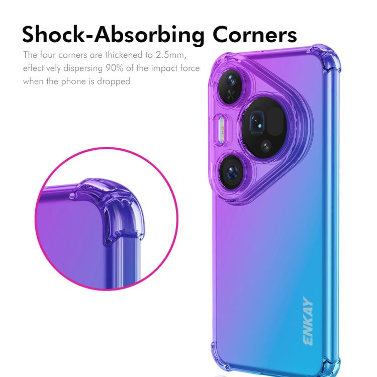 For Huawei Pura 80 Pro / 80 Pro+ ENKAY Hat-Prince Gradient Airbag TPU Phone Case(Purple Gold) - free shipping - PMC TechLife - Order now!