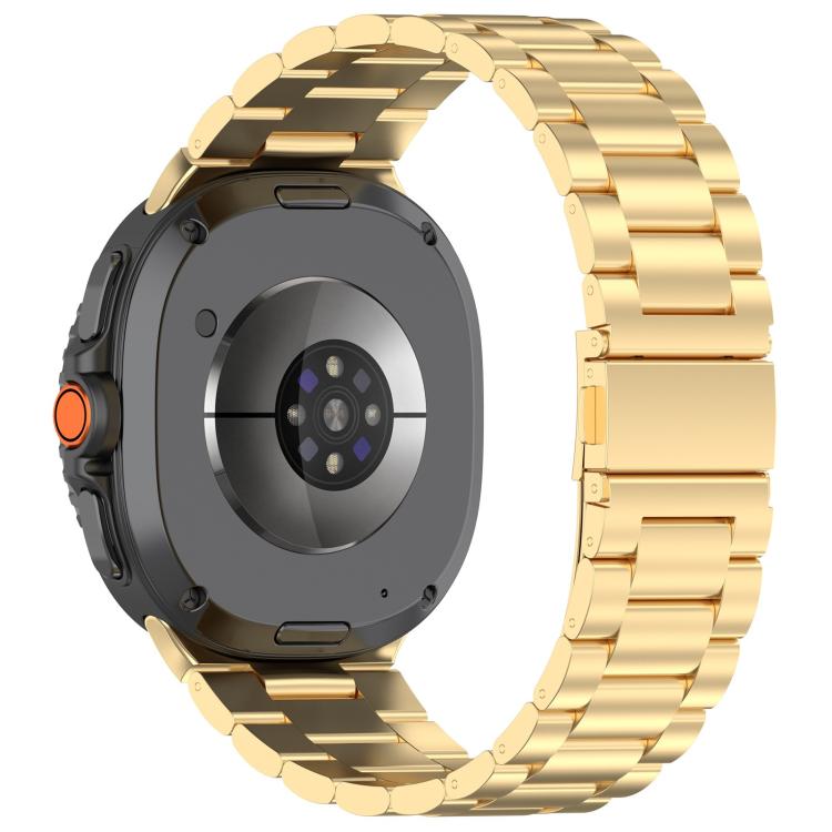 For Samsung Galaxy Watch 8 40 / 44mm Slim Three Beads Stainless Steel Watch Band(Gold) - free shipping - PMC TechLife - Order now!
