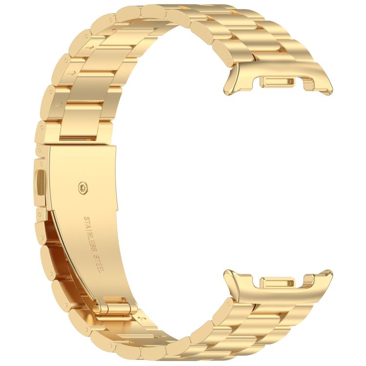 For Samsung Galaxy Watch 8 40 / 44mm Slim Three Beads Stainless Steel Watch Band(Gold) - free shipping - PMC TechLife - Order now!