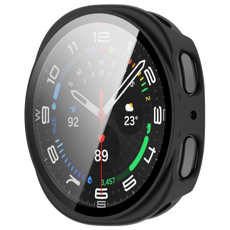 For Samsung Galaxy Watch 8 44mm Tempered Film Integrated PC Watch Cover(Frosted Black) - free shipping - PMC TechLife - Order now!