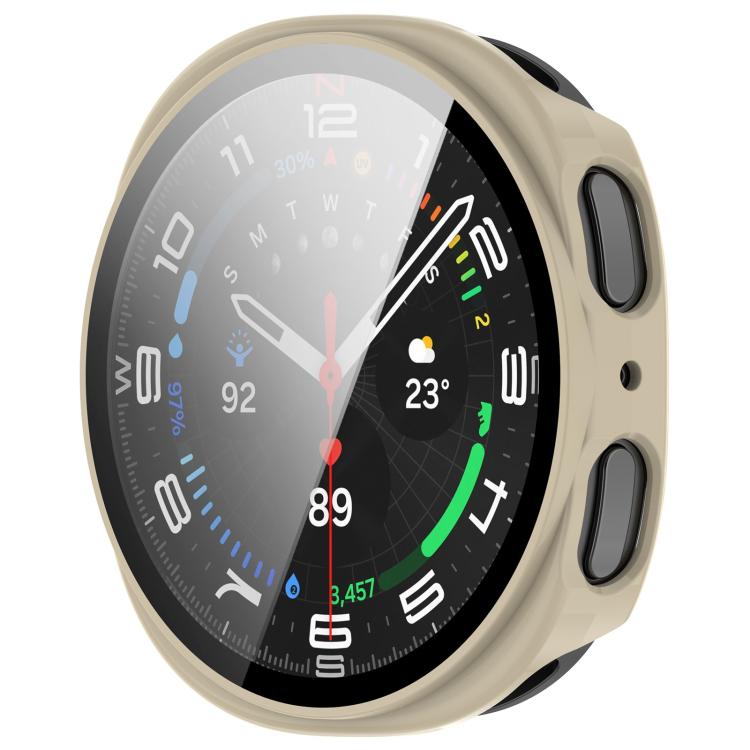 For Samsung Galaxy Watch 8 40mm Tempered Film Integrated PC Watch Cover(Ivory White) - free shipping - PMC TechLife - Order now!