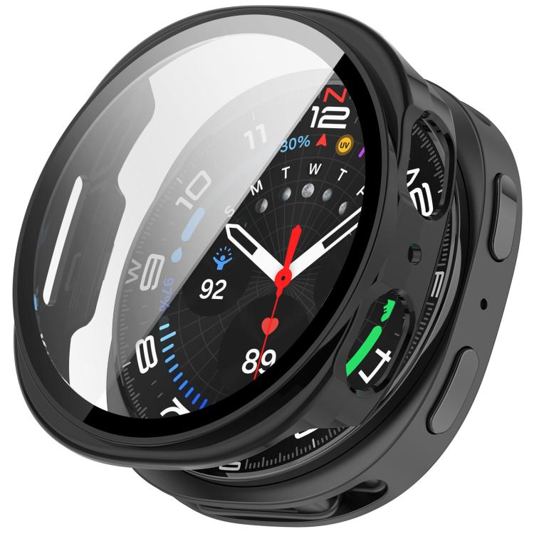 For Samsung Galaxy Watch 8 40mm Tempered Film Integrated PC Watch Cover(Glossy Black) - free shipping - PMC TechLife - Order now!