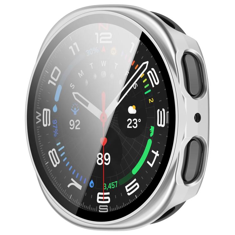 For Samsung Galaxy Watch 8 40mm Tempered Film Integrated PC Watch Cover(Frosted Silver) - free shipping - PMC TechLife - Order now!
