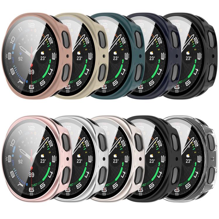 For Samsung Galaxy Watch 8 44mm Tempered Film Integrated PC Watch Cover(Ivory White) - free shipping - PMC TechLife - Order now!