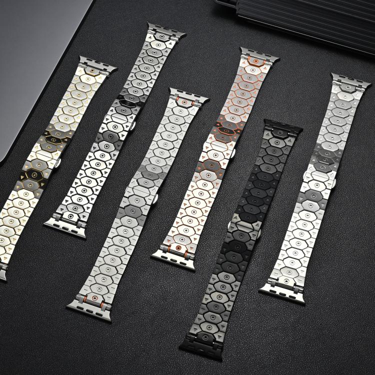 For Apple Watch 46mm / 49mm / 45mm / 44mm Octagonal Stainless Steel  Watch(Titanium) - free shipping - PMC TechLife - Order now!