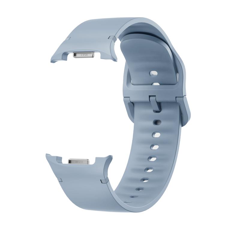 For Samsung Galaxy Watch8 / Watch8 Classic Solid Color Stitched Silicone Watch Band, Size:S(Jewel Blue) - free shipping - PMC TechLife - Order now!