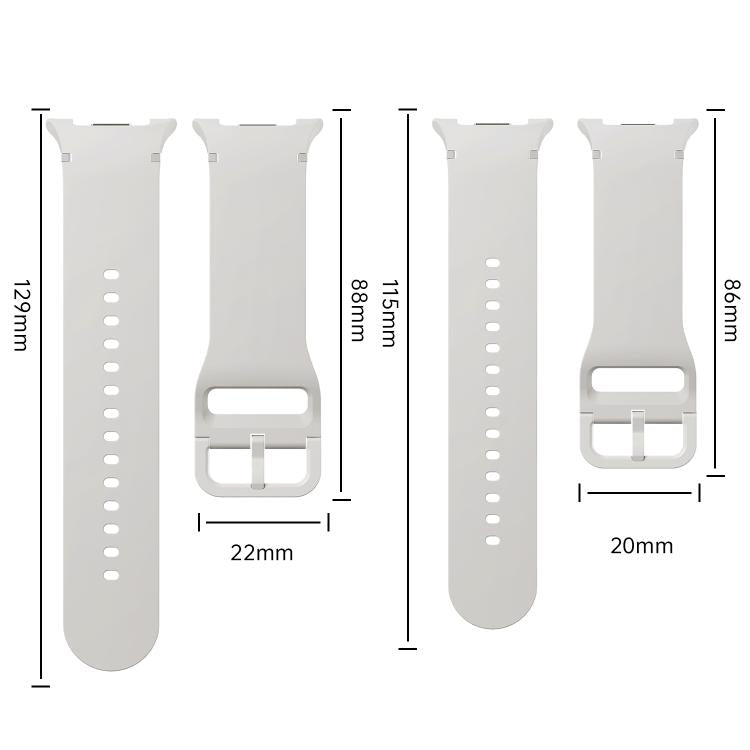 For Samsung Galaxy Watch8 / Watch8 Classic Solid Color Stitched Silicone Watch Band, Size:S(Jewel Blue) - free shipping - PMC TechLife - Order now!