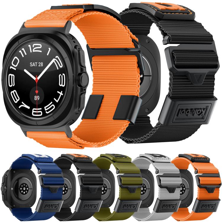 For Samsung Galaxy Watch Ultra 47mm / Ultra 2025 Kalebol Braided Nylon Sport Watch Band(Orange) - free shipping - PMC TechLife - Order now!
