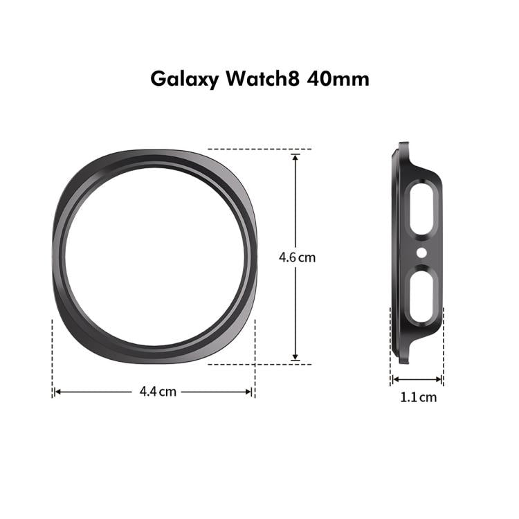 For Samsung Galaxy Watch8 40mm ENKAY Hat-Prince Full Coverage Tempered Glass Film Integrated PC Watch Case(Black) - free shipping - PMC TechLife - Order now!