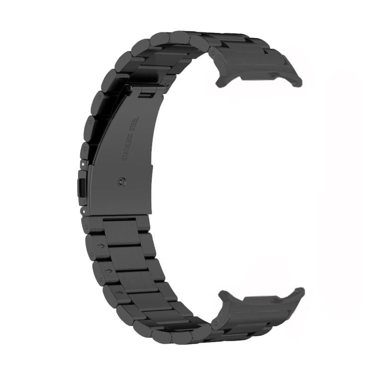 For Samsung Galaxy Watch8 / Watch8 Classic Three Beads Stainless Steel Watch Band with Removal Tool(Black) - free shipping - PMC TechLife - Order now!