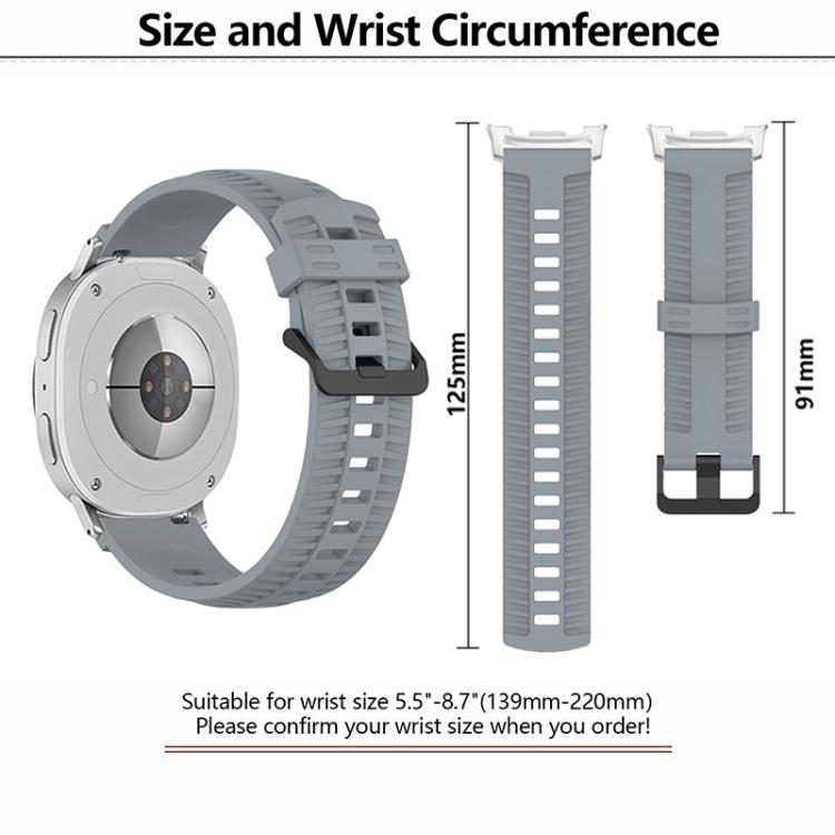 For Samsung Galaxy Watch8 / Watch8 Classic Tire Texture Silicone Watch Band(Black) - free shipping - PMC TechLife - Order now!