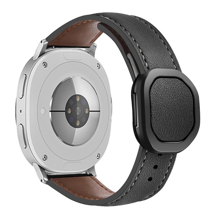 For Samsung Galaxy Watch8 / Watch8 Classic Magnetic Fold Genuine Buckle Leather Watch Band(Black) - free shipping - PMC TechLife - Order now!