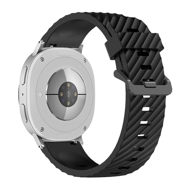 For Samsung Galaxy Watch8 / Watch8 Classic Black Buckle Spruce Silicone Watch Band(Black) - free shipping - PMC TechLife - Order now!