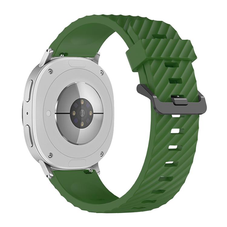 For Samsung Galaxy Watch8 / Watch8 Classic Black Buckle Spruce Silicone Watch Band(Army Green) - free shipping - PMC TechLife - Order now!