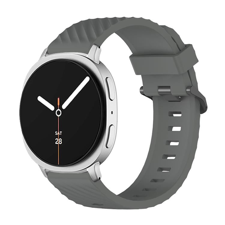 For Samsung Galaxy Watch8 / Watch8 Classic Black Buckle Spruce Silicone Watch Band(Space Gray) - free shipping - PMC TechLife - Order now!