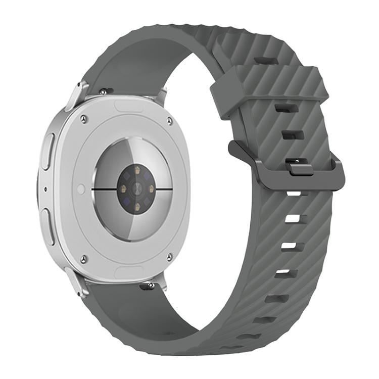 For Samsung Galaxy Watch8 / Watch8 Classic Black Buckle Spruce Silicone Watch Band(Space Gray) - free shipping - PMC TechLife - Order now!