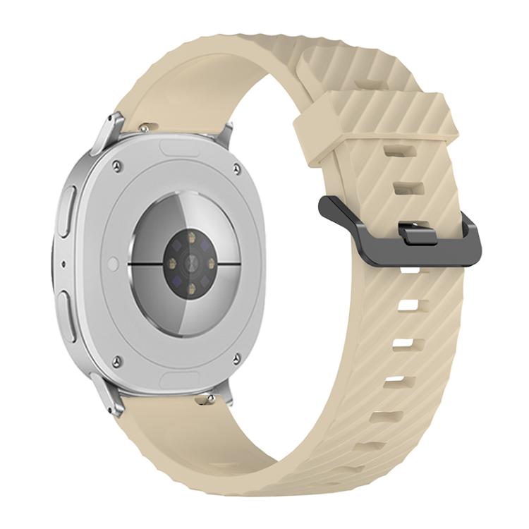 For Samsung Galaxy Watch8 / Watch8 Classic Black Buckle Spruce Silicone Watch Band(Beige) - free shipping - PMC TechLife - Order now!