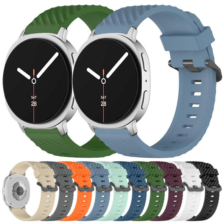 For Samsung Galaxy Watch8 / Watch8 Classic Black Buckle Spruce Silicone Watch Band(Space Gray) - free shipping - PMC TechLife - Order now!