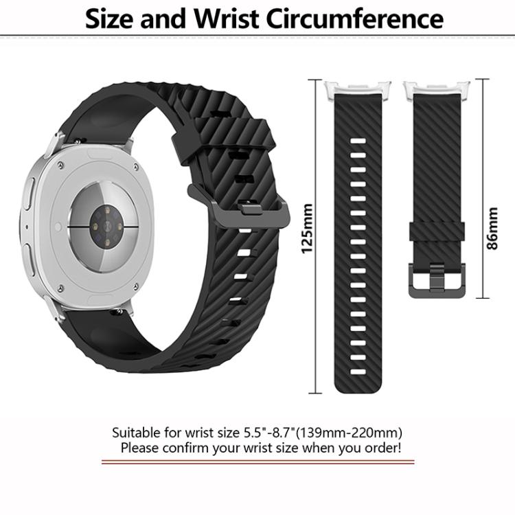 For Samsung Galaxy Watch8 / Watch8 Classic Black Buckle Spruce Silicone Watch Band(White) - free shipping - PMC TechLife - Order now!