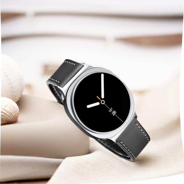 For Samsung Galaxy Watch8 / Watch8 Classic Round Tail Square Buckle Leather Watch Band(Black) - free shipping - PMC TechLife - Order now!