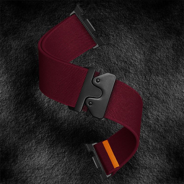 For Samsung Galaxy Watch8 / Watch8 Classic Parachute Buckle Stretch Nylon Watch Band(Wine Red) - free shipping - PMC TechLife - Order now!