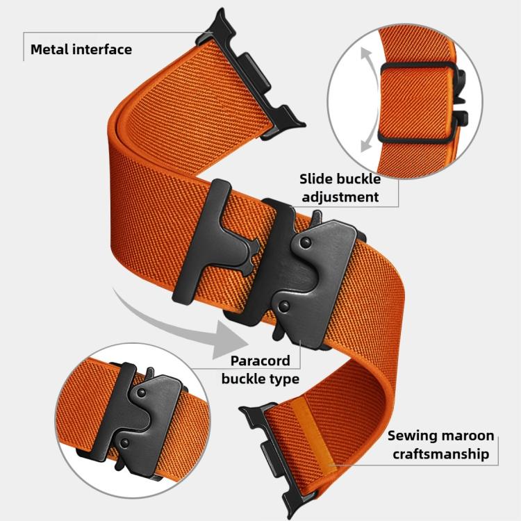 For Samsung Galaxy Watch8 / Watch8 Classic Parachute Buckle Stretch Nylon Watch Band(Dark Blue) - free shipping - PMC TechLife - Order now!